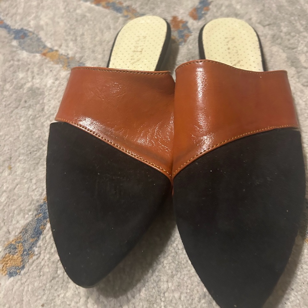 Elegant Black and Brown Slip-On Loafers